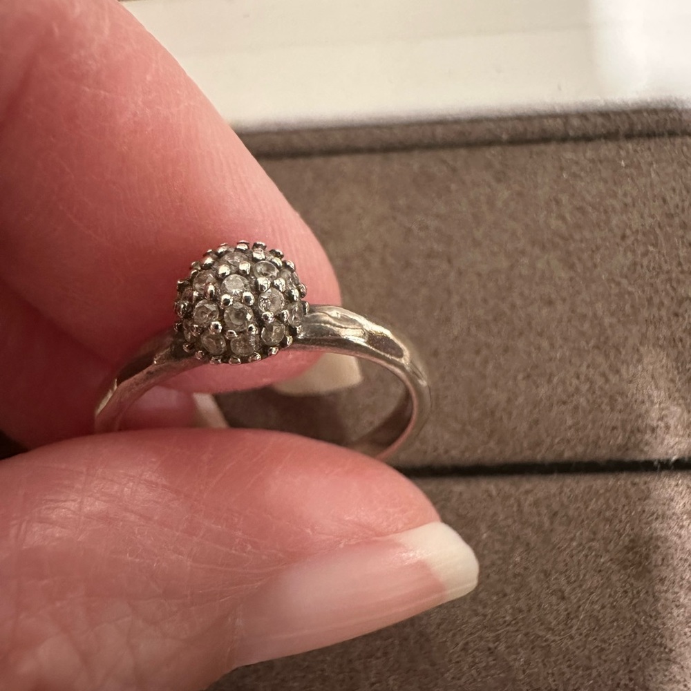 Silpada Sterling Silver Ring with Crystal Accents